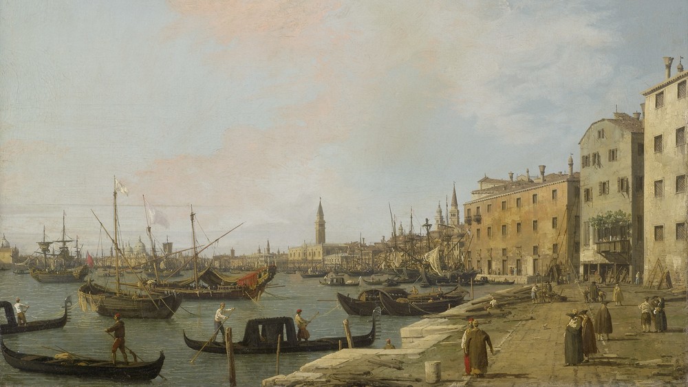 Canaletto: Die Riva degli Schiavoni in Venedig_um 1724 / KHM-Museumsverband Tagung: Fürsterzbistum Salzburg war eng mit Venedig verbunden