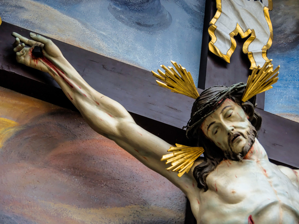 Kreuzigung Jesus Christus. Symbolfoto für Ostern.