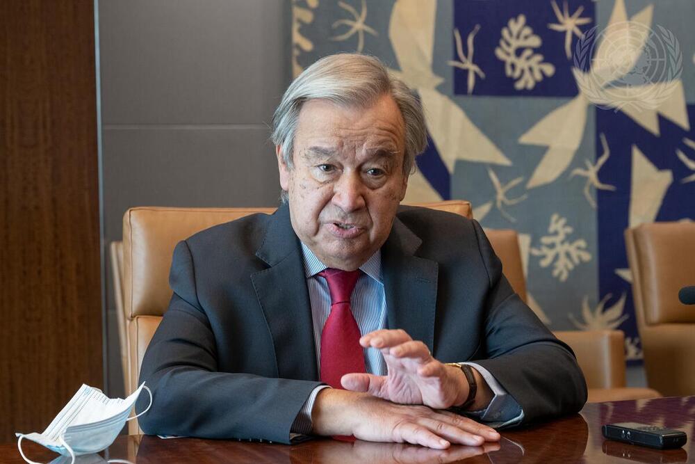 Secretary-General Interviewed by RIA Novosti / Eskinder Debebe / United Nations Photo, Eskinder Debebe Secretary-General António Guterres is interviewed by Alan Bulkaty, United Nations Correspondent for RIA Novosti.
