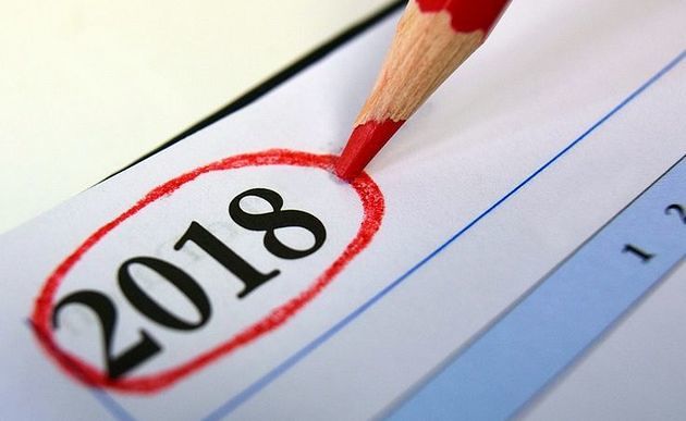 Jahreszahl 2018 im Kalender / pixabay / gemeinfrei