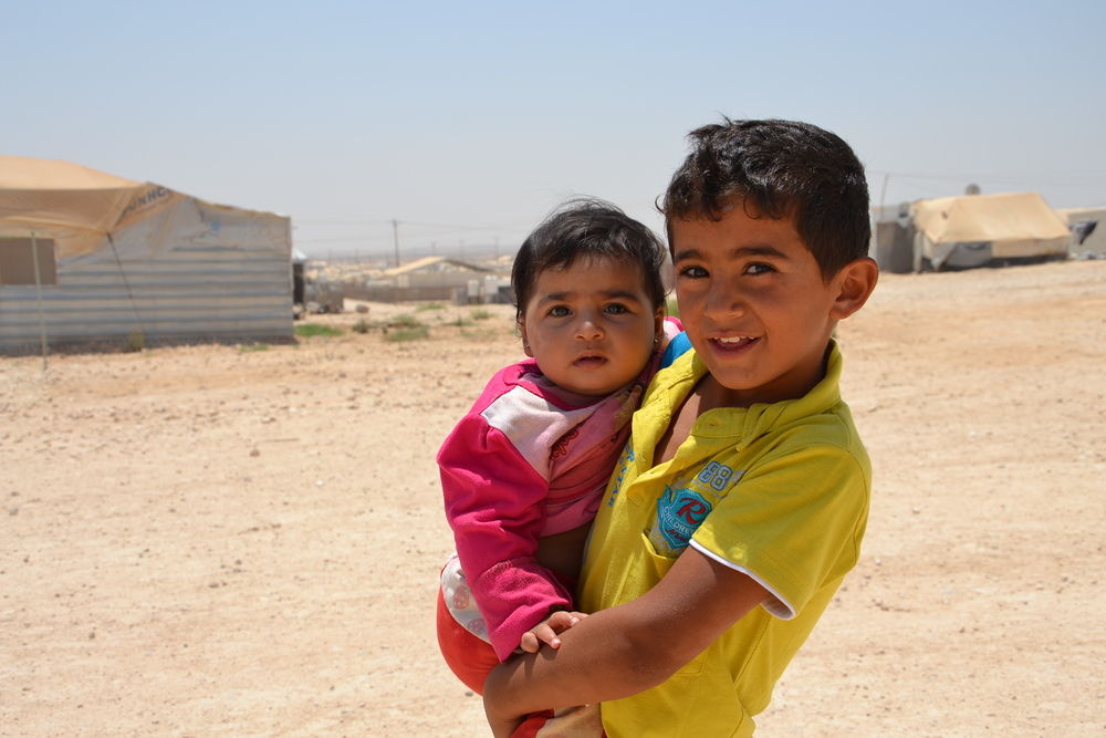 Syrische Flüchtlingskinder im Zaatari-Camp (Jordanien)