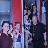 Vor der Abfahrt des Praytrain am Hauptbahnhof