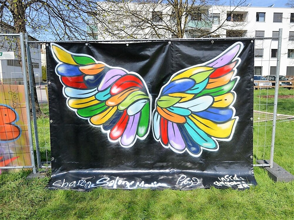 'Engelsflügel'-Grafiti / Simone Rinner / Katholische Kirche Vorarlberg Wilheringer Abt: Schutzengel sind Wegweiser zwischen Alltag und Himmel