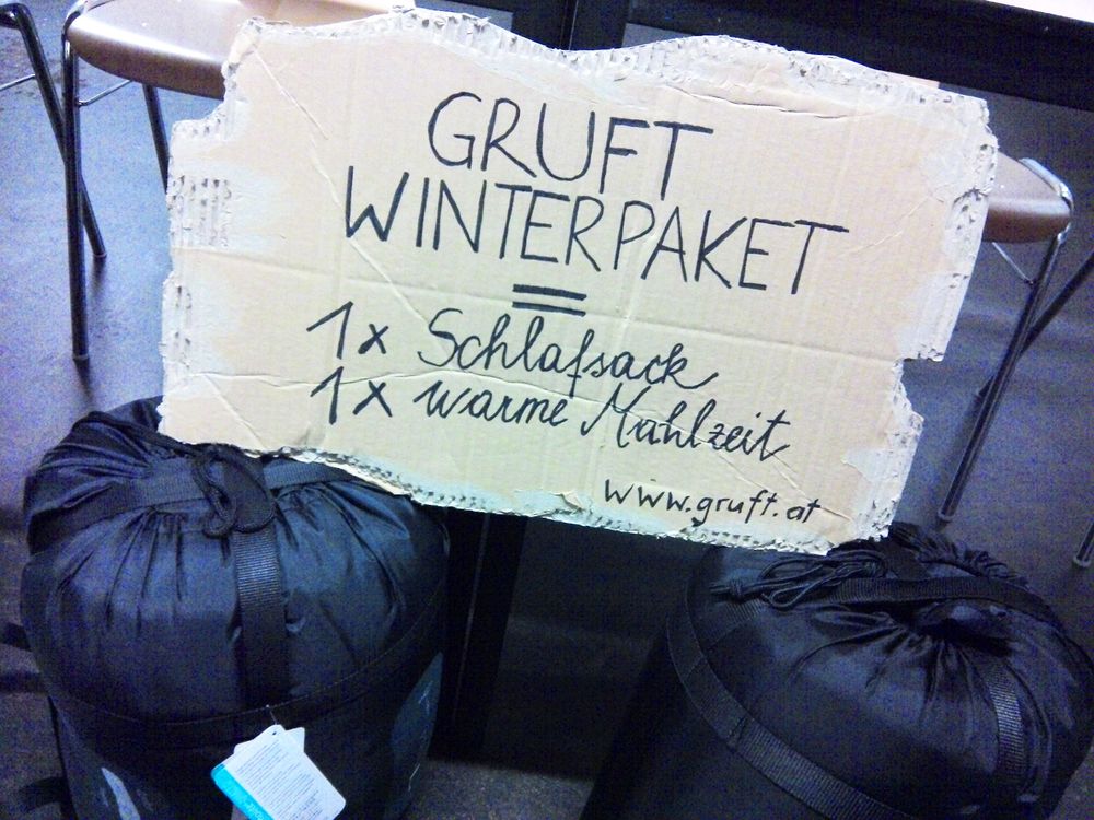 Caritas-Spendenaufruf für das Gruft-Winterpaket / kathpress / Pernsteiner