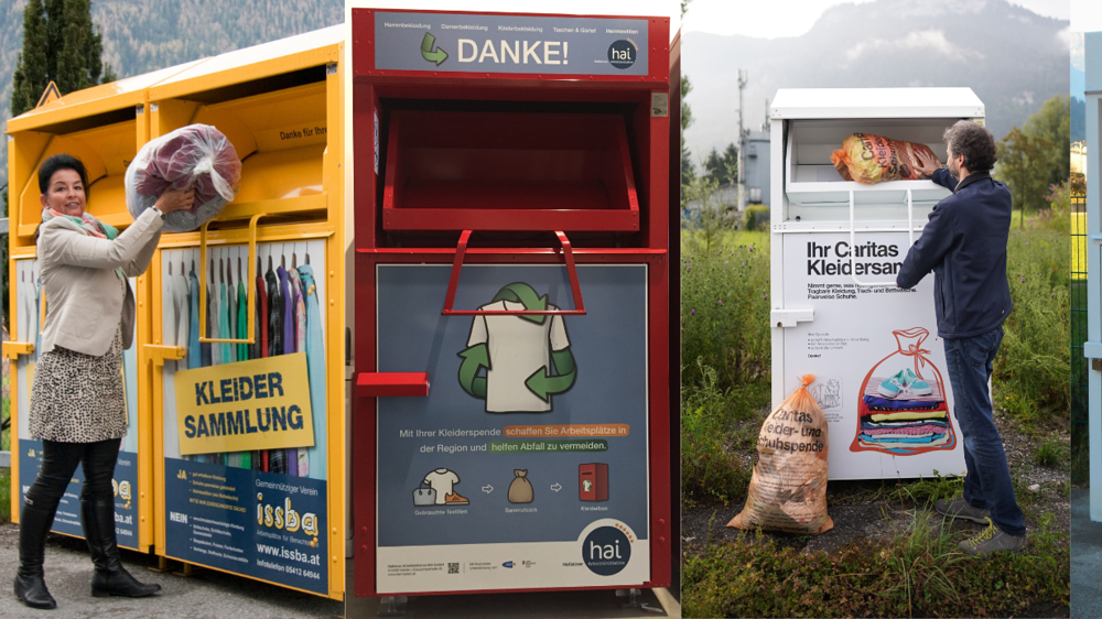Nur gut erhaltene Textilien dürfen in die Altkleidersammlung / Re-Use Austria Hilfsorganisationen: Altkleidersammlung nicht mit Textilmüll füllen