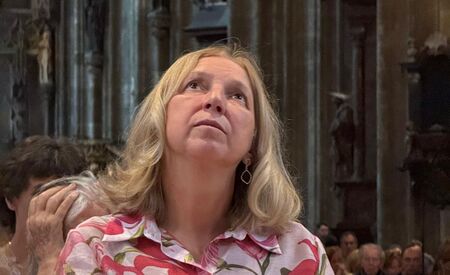 Marija Pavlovic-Lunetti beim Medjugorje-Friedensgebet in Wien 2025