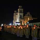 Mitternächtliche Lichterprozession in Budslau
