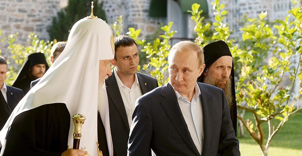 Patriarch Kyrill und Russlands Präsident Vladimir Putin