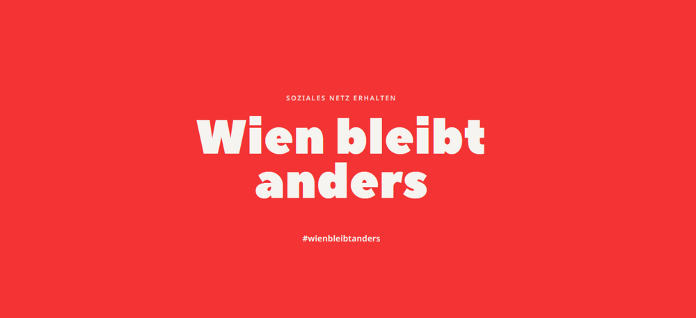 Bündnis 'Wien bleibt anders' / Bündnis 'Wien bleibt anders' Bündnis 'Wien bleibt anders'