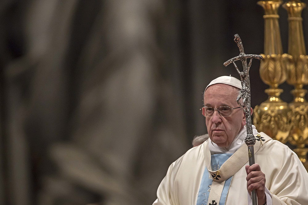 Traditioneller Gottesdienst zum Weltfriedenstag mit Papst Franziskus am 1. Januar 2017 zum Jahresbeginn im Petersdom.