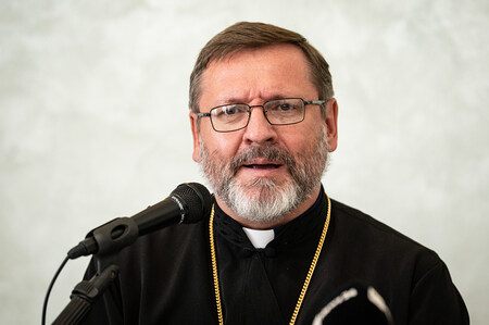 Swjatoslaw Schewtschuk, Erzbischof von Kiew (Ukraine) und Großerzbischof von Kiew-Halytsch der Ukrainischen Griechisch-Katholischen Kirche, am 14. September 2023 in Rom (Italien).