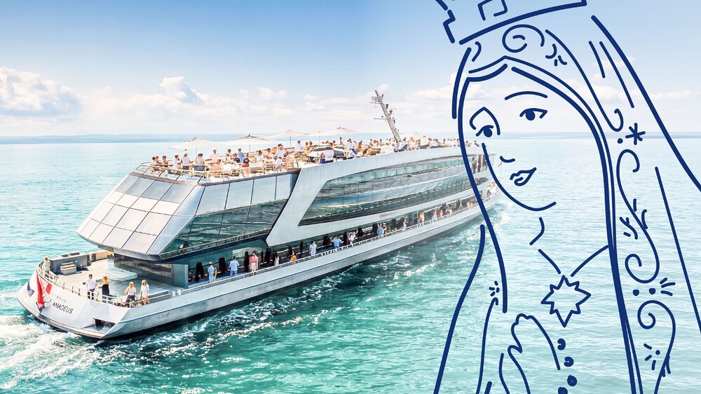 Grafik Fatima-Schiffsprozession am Bodensee