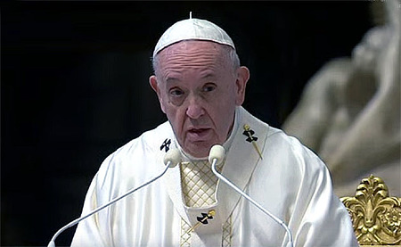 Papst Franziskus am Gründonnerstag 2020