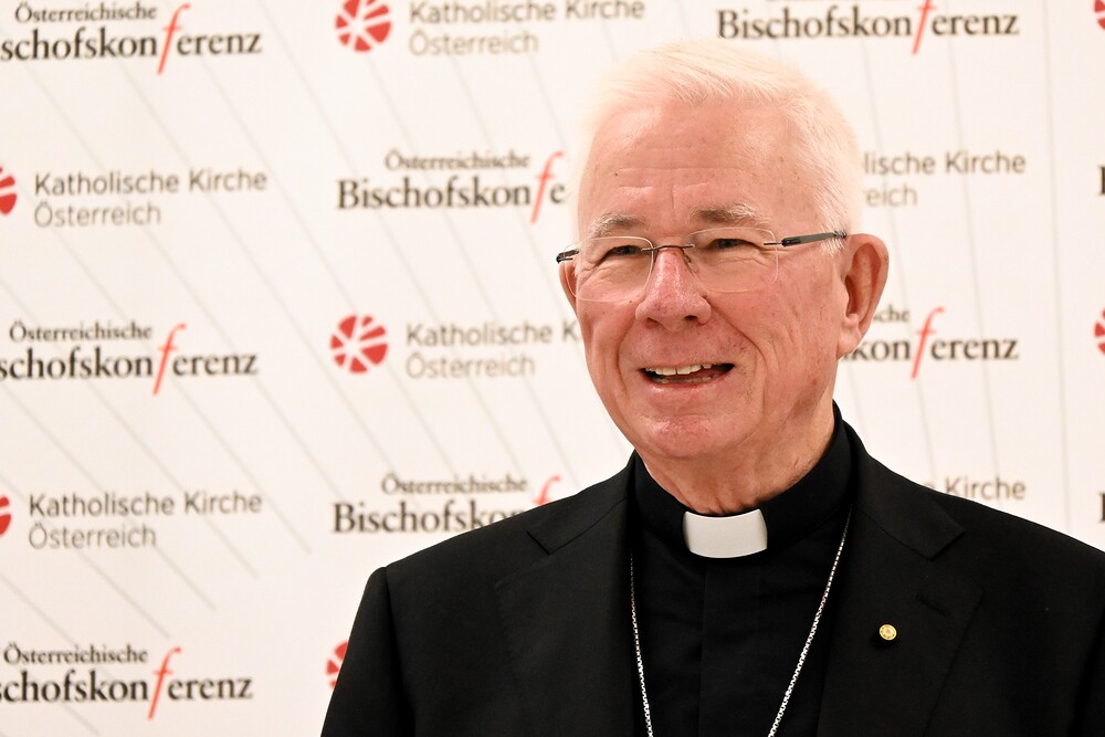 Erzbischof Franz Lackner / Kathpress / Henning Klingen Der Vorsitzende der Österreichischen Bischofskonferenz bei der Pressekonferenz zur Herbstvollversammlung der Bischöfe am 7. November 2025 in Wien