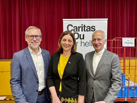 Neue Caritas-Präsidentin Nora Tödtling-Musenbichler, Caritas-Präsident Michael Landau und dtv. Caritas-Präsident Alexander Bodmann