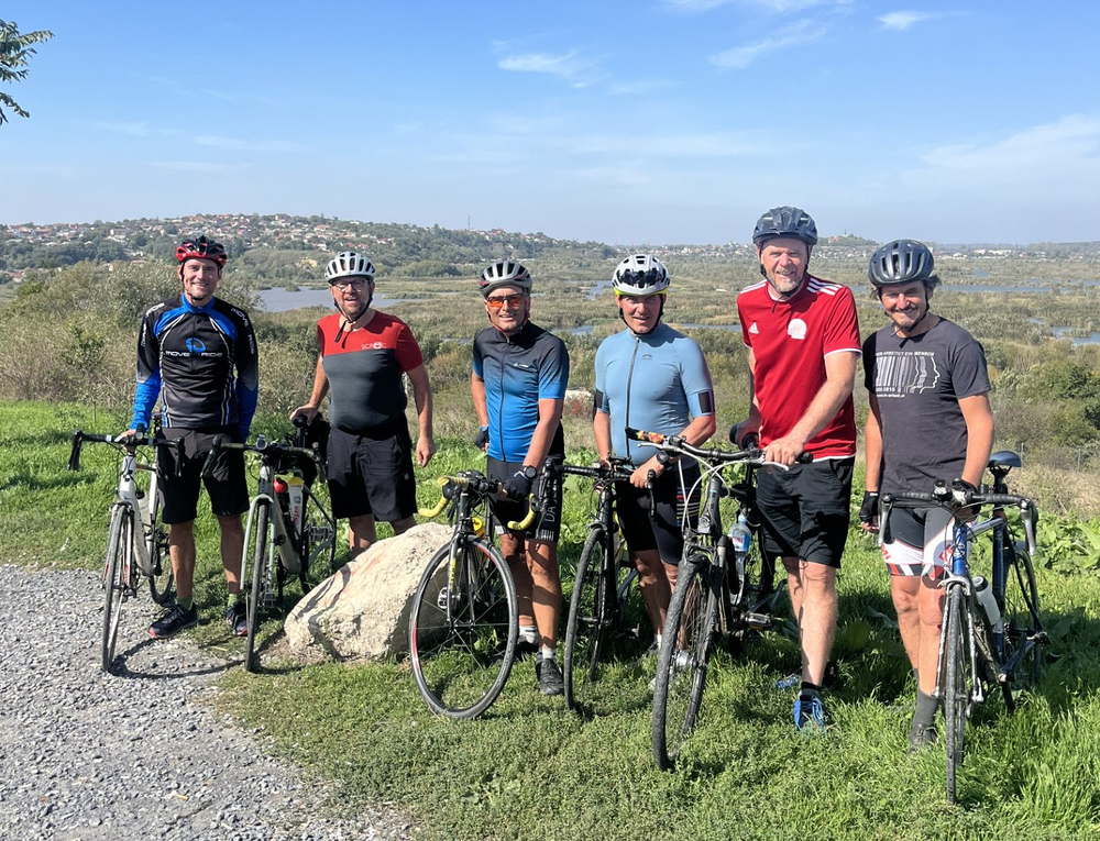 Zielfoto in Tulcea und im Hintergrund das Donaudelta