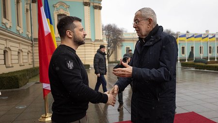 Ukraines Präsident Wolodymyr Selensyj empfängt Bundespräsident Alexander Van der Bellen
