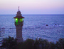 Leuchturm, Meer, Abendstimmung.     Jaffa, 16.3.2004        
