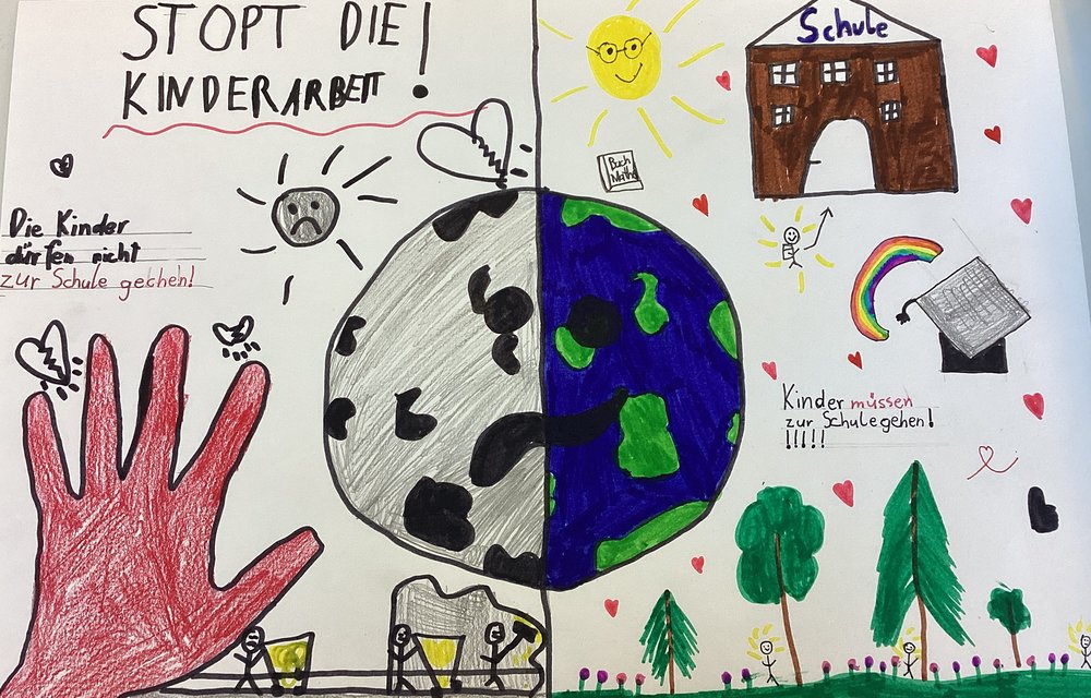 Eingereichtes Bild für 'Kritzelkraft gegen Kinderarbeit' / Dreikönigsaktion / Frieda (11 Jahre)