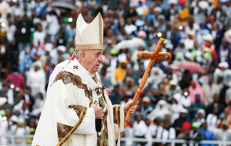 Papst Franziskus während einer Messe im Stadion Zimpeto am 6. September 2019 in Maputo.