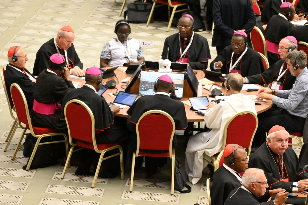 Kardinal Schönborn bei Synodenversammlung 2023 im Vatikan / Kathpress/Paul Wuthe