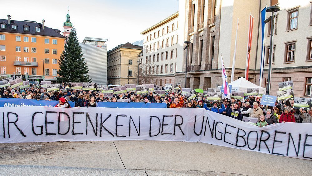 Innsbruck: Kundgebung warnte vor Abtreibung als Gesundheitsleistung