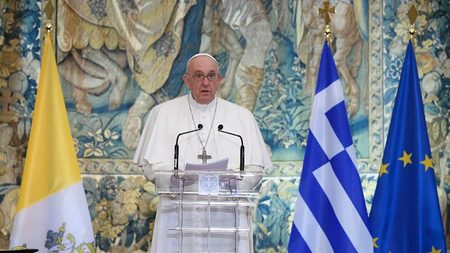 Athen: Papst Franziskus warnt vor Demokratieskepsis