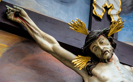 Kreuzigung Jesus Christus. Symbolfoto für Ostern.