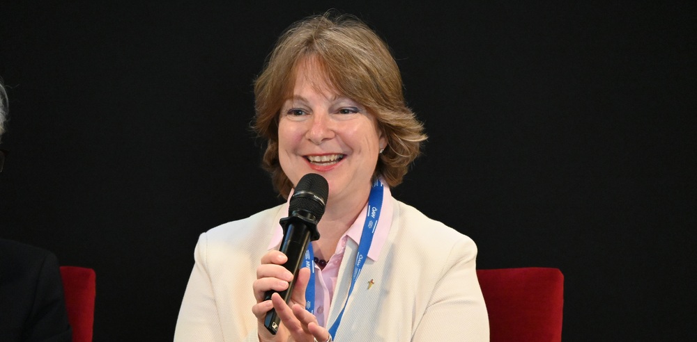 Die designierte evangelische Bischöfin bei einem Panel des Wiener Klima-Gipfels 'From Climate Crisis to Climate Resilience in Europe at Local and Regional Levels' am 28. August 2025