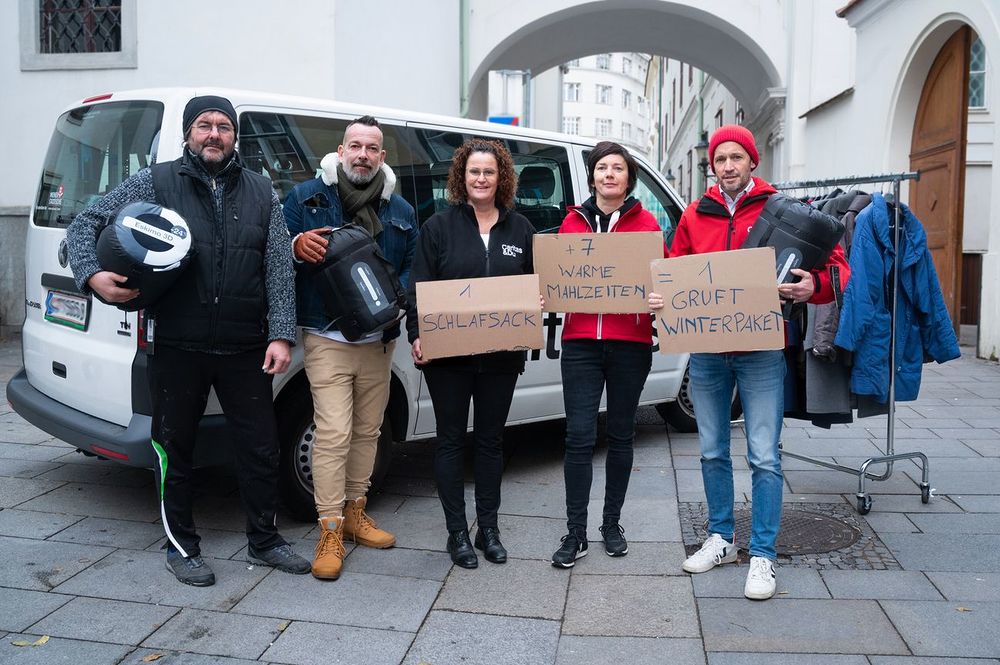 Start des Gruft-Winterpakets der Caritas mit Robert Kratky / Caritas Wien
