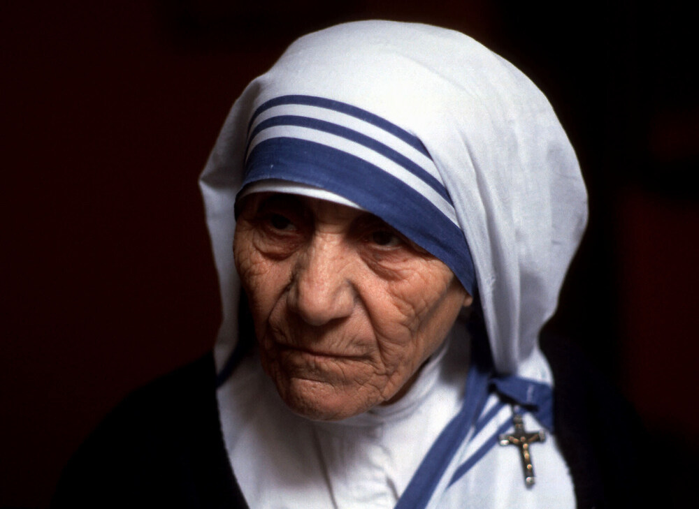 Mutter Teresa / Copyright 2003, KNA GmbH, www.kna.de, All Rights Reserved, KNA-Bild Porträt von Mutter Teresa, Gründerin des Ordens der Missionarinnen der Nächstenliebe, in Kalkutta. (Aufnahmedatum und Aufnahmeort unbekannt)