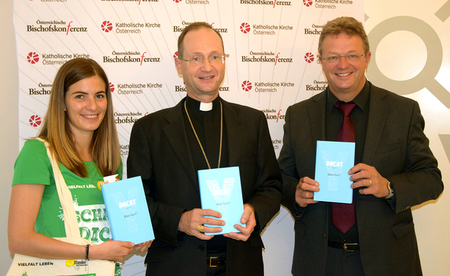 Präsentation am 6. Oktober 2016 in Wien u.a. mit Bernhard Meuser, Jugendbischof Stephan Turnovszky und der KJÖ-Vorsitzenden Sophie Matkovits