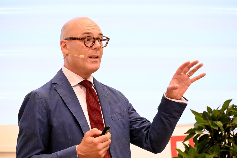 Prof. Michael Zichy / Kathpress / Henning Klingen Philosoph, Universität Bonn, bei einem Vortrag am 7. August 2026 bei den 'Salzburger Hochschulwochen'