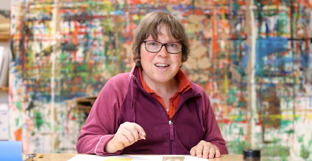 Elisabeth Watzek von der Künstler-Gruppe 'St. Pius' / Caritas Linz