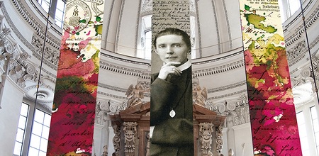 Fahnen des Künstlers Karl Hartwig Kaltner im Salzburger Dom erinnern an Maria Theresia Ledochowska