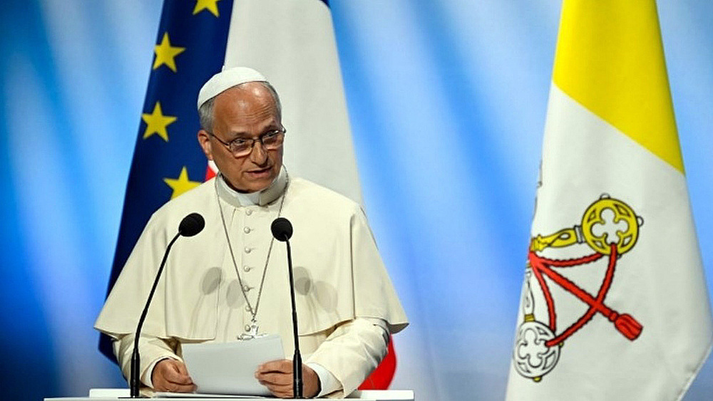 Papst bei Rede über Europa in Metz / Vatican Media Papst bei Rede über Europa in Metz