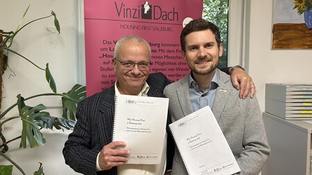 IIBW-Geschäftsführer Wolfgang Amann und Projektleiter Samuel Kok