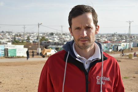 Caritas Wien-Generalsekretär Klaus Schwertner im Zaatari-Flüchtlingscamp in Jordanien