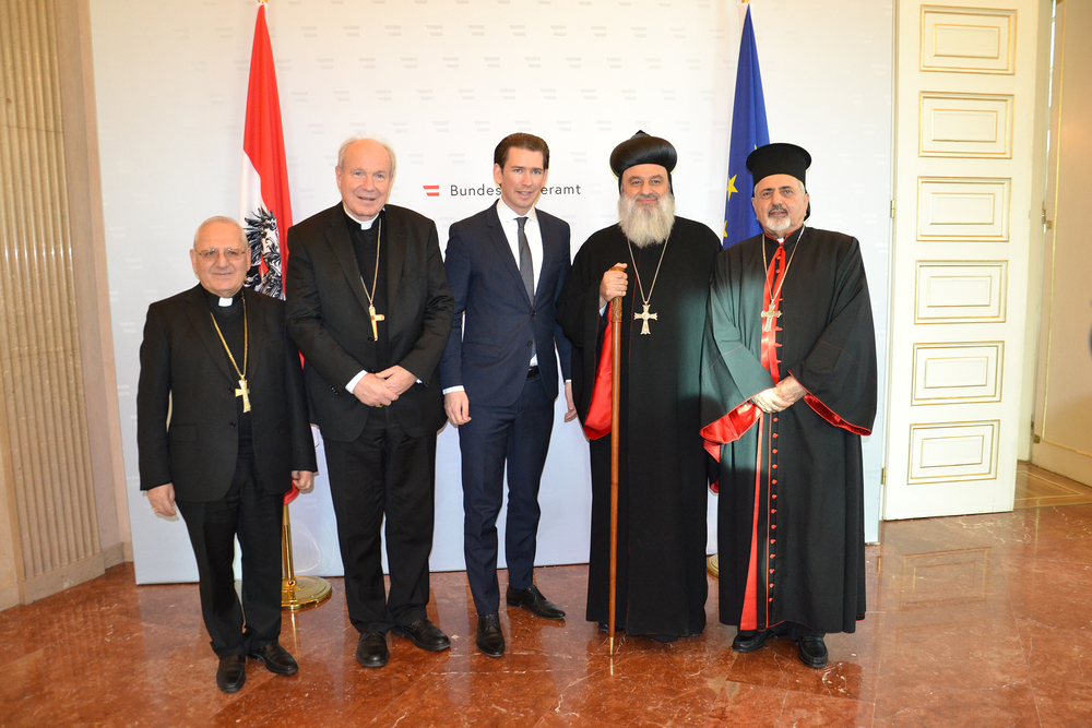 Patriarchen Sako, Aphrem und Younan bei Bundeskanzler Kurz