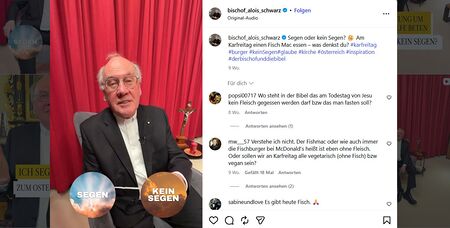 Videoposting von Bischof Alois Schwarz