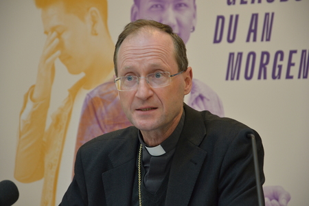 Pressekonferenz zum Start der Kampagne am 19. April 2022: v.l.n.r.: Jugendbischof Stephan Turnovszky