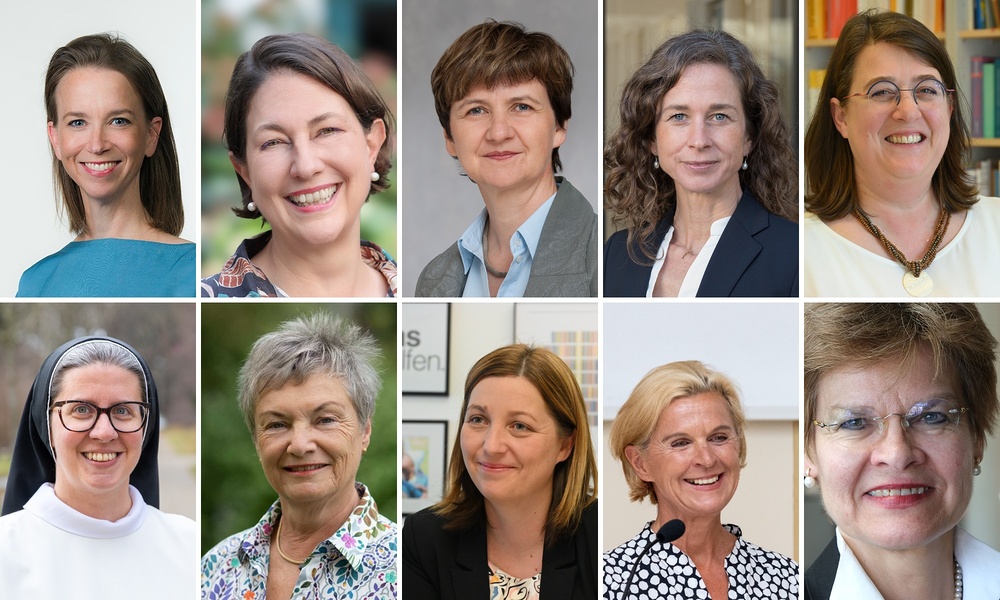v.l. oben: Anna Parr, Sophie Lauringer, Lucia Greiner, Petra Steinmair-Pösel, Gabriele Eder Cakl; v.l. unten: Franziska Madl, Angelika Ritter-Grepl, Nora Tödtling-Musenbichler, Andrea Pinz, Ulrike Greiner / Georg Wilke; Erzdiözese Wien/Schönlaub; Erzdiözese Salzburg; Diözese Feldkirch; Kathpress/Paul Wuthe; ÖOK/Elisabeth Mayr-Wimmer; Kath. Frauenbewegung; Paul Wuthe/Kathpress; Erzdiözese Wien/Schönlaub; Simon P. Haigermoser Frauen in kirchlichen Leitungspositionen in Österreich