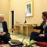 Arbeitsbesuch Vatikan. Außenminister Sebastian Kurz trifft Paul Richard Gallagher (vatikanischer Außenminister)