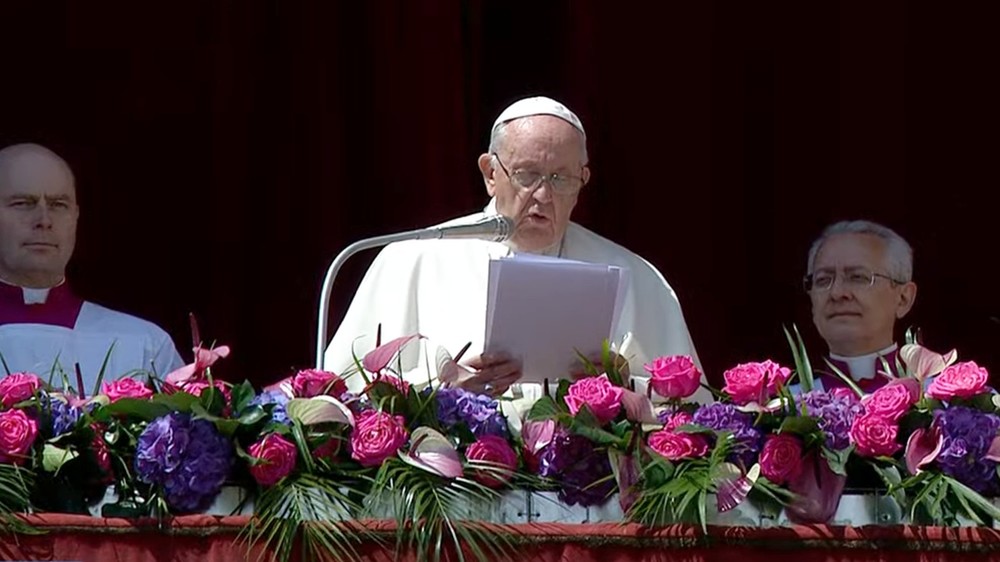 Papst Franziskus bei der Ansprache zum 'Urbi et orbi'-Segen