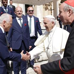 Der SK Rapid zum Besuch beim Papst