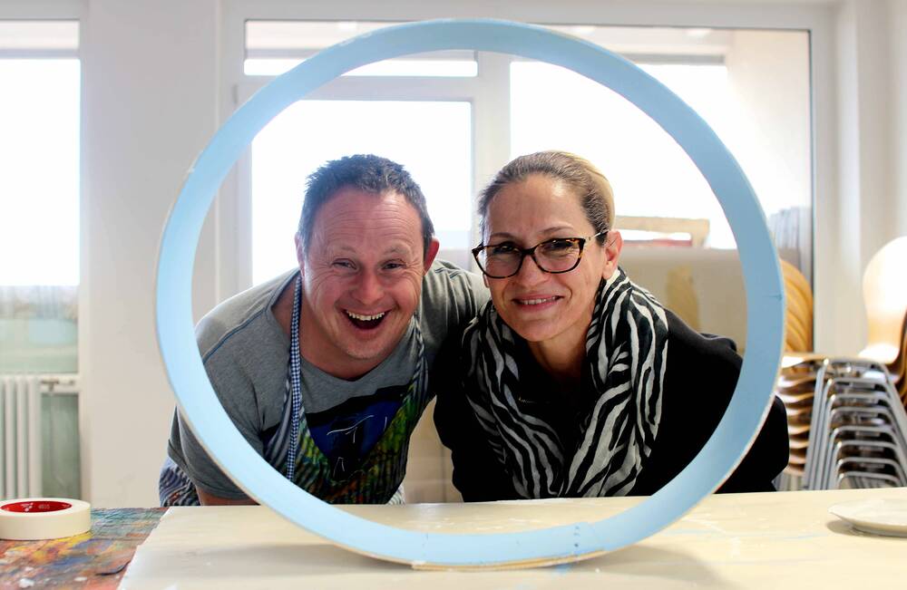 Andreas Kimberger und Marion Kilianowitsch von der Kunst-Gruppe 'St. Pius'