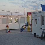 Saporischja, Containersiedlung für Flüchtlinge