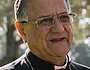 Der Lateinische Patriarch von Jerusalem, Fouad Twal, im Garten der Präsidentenresidenz beim Neujahrsempfang für die Kirchenführer in Jerusalem am 30. Dezember 2014.