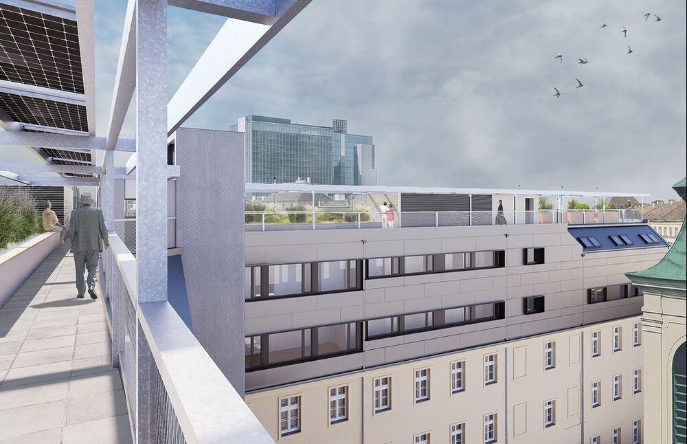 Entwurf für neues Bildungszentrum der Barmherzigen Brüder Wien / Architektur Wachter Entwurf für neues Bildungszentrum der Barmherzigen Brüder Wien