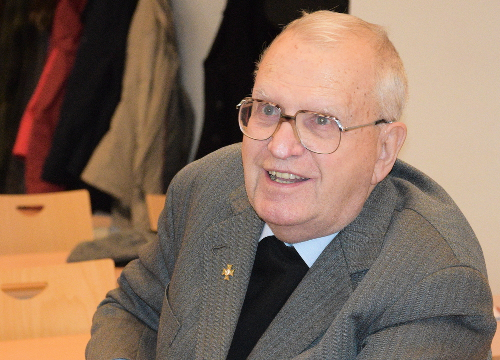 Prälat Johannes Neuhardt / Kathpress / Henning Klingen Der Salzburger Kunsthistoriker Prälat Johannes Neuhardt bei einer Tagung am 30. November 2018 zur Auflösung der Katholisch-Theologischen Fakultät Salzburg 1938